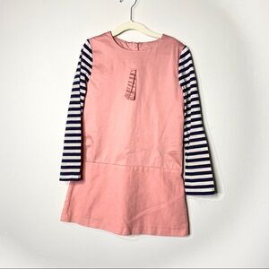 Max & Lola girl pink dress by striped sleeves 8 C5